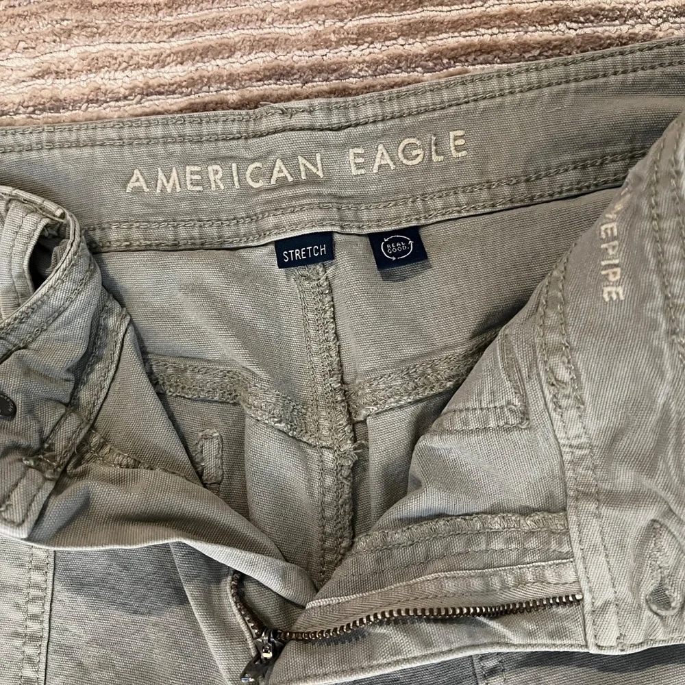 American Eagle Outfitters Wide Leg Pants - Olive Green